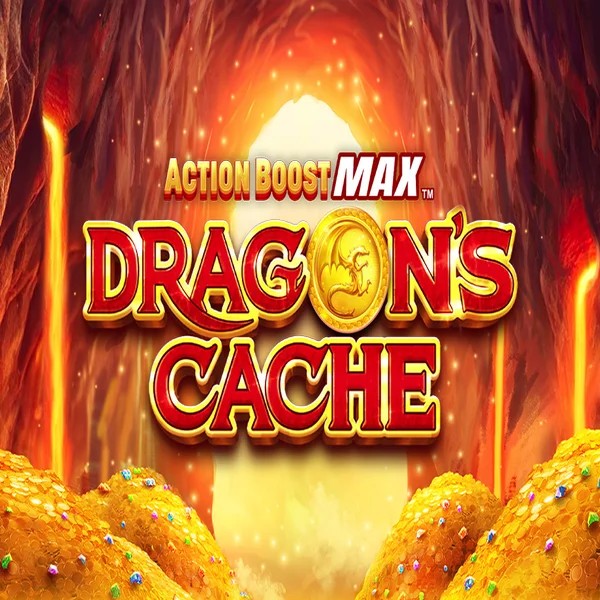 Action Boost Max Dragon's Cache logo by SpinPlay Games at Instant Casino