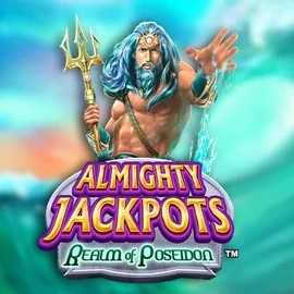 Almighty Jackpots – Realm of Poseidon slot logo by Novomatic at Instant Casino