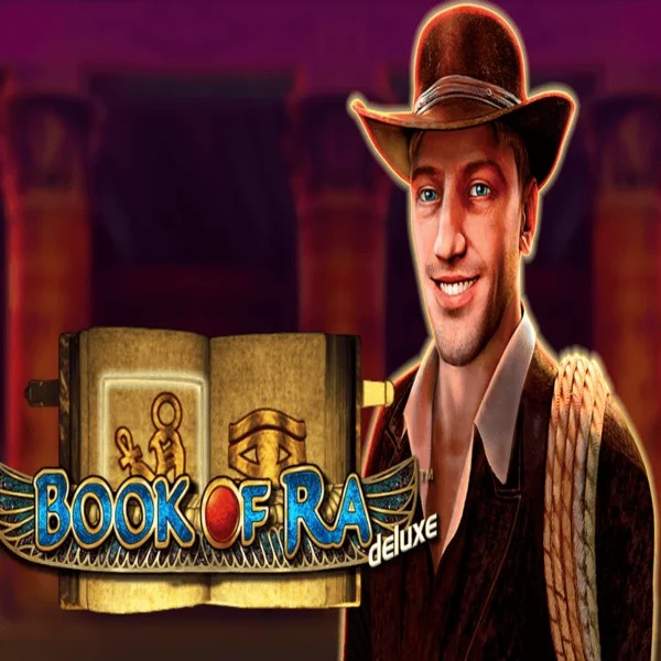 Book of Ra Deluxe slot visual from Novomatic available on casino-instant.eu.com