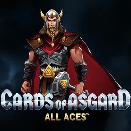 Official Poker logo: Cards of Asgard All Aces by Switch Studios at Instant Casino