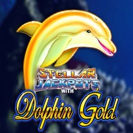 Dolphin Gold with Stellar Jackpots online game logo by Lightning Box Game on casino-instant.eu.com
